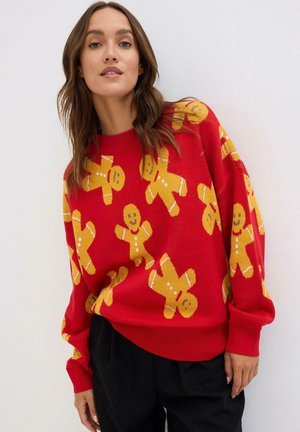 WEIHNACHTS MIT RUNDHALS - Pullover - red
