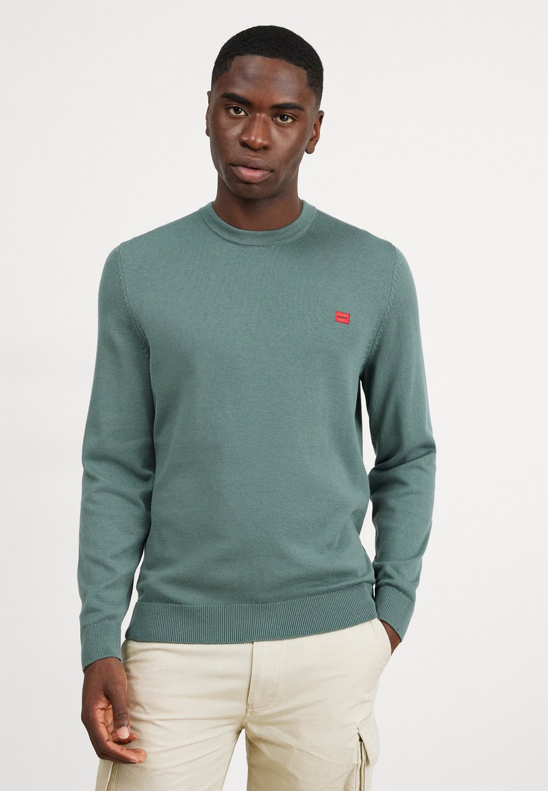 HUGO - SAN CASSIUS - Strickpullover - dark green, Vergrößern