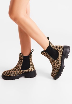AYA LEO - Platform ankle boots - leopard