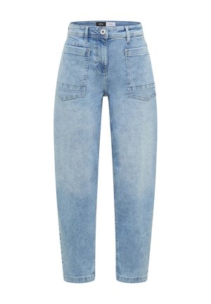 Cecil, BARREL LEG JEANS MIT AUFGESETZTEN TASCHEN - Pernera ancha - light blue used wash