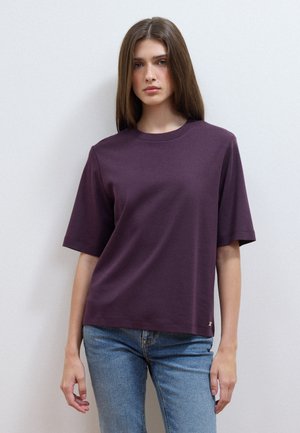 Les Copains, BOXY-FIT T-SHIRT - Basic T-shirt - dark purple