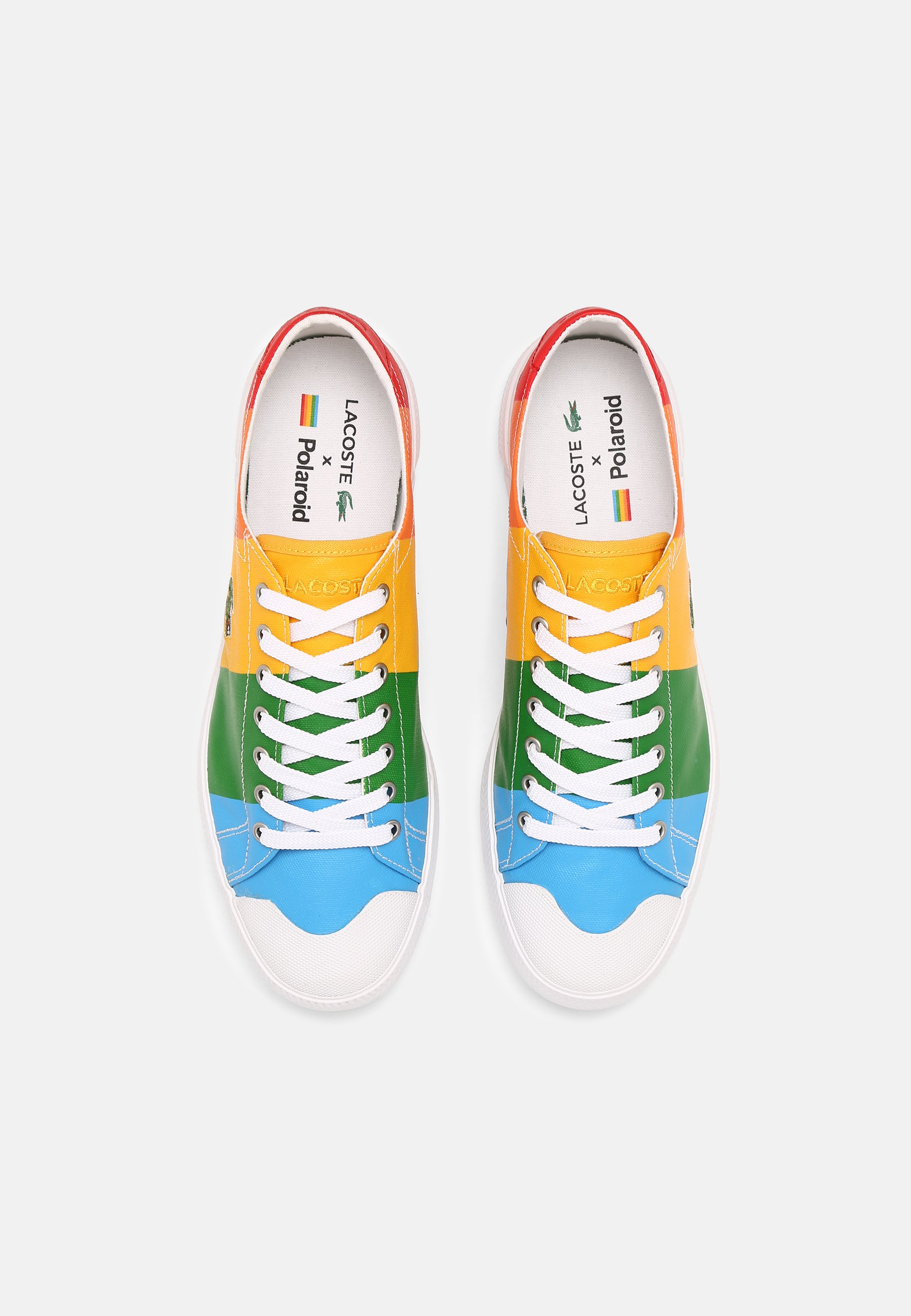Lacoste POLAROID GRIPSHOT - Sneakers laag - yellow/off white/Geel -  Zalando.nl