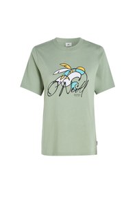 LUANO GRAPHIC - TEES SHORTSLEEVE - Print T-shirt - green blue light