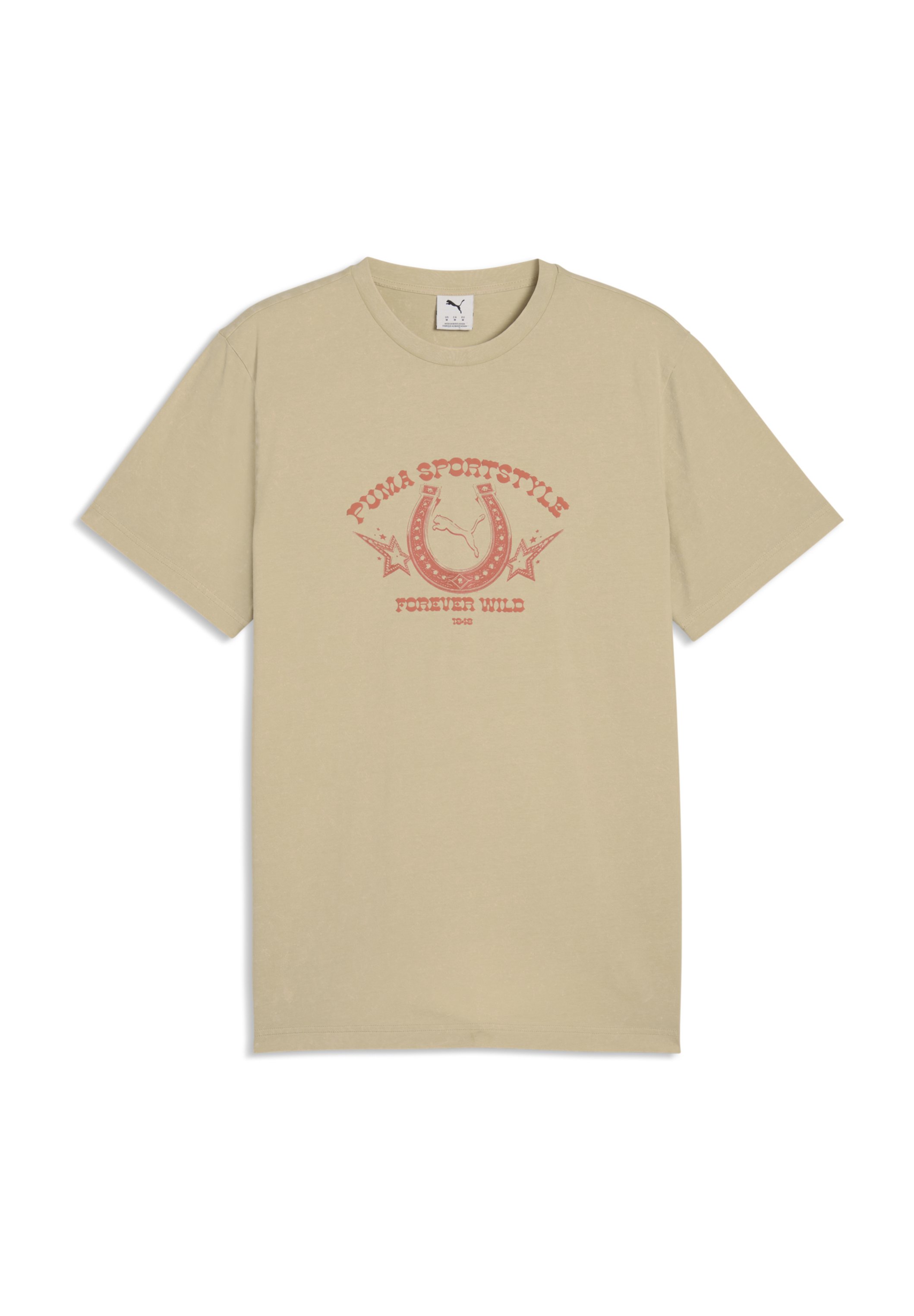 Puma GRAPHIC RETRO WASHED T-SHIRT - Triko s potiskem - pebble gray