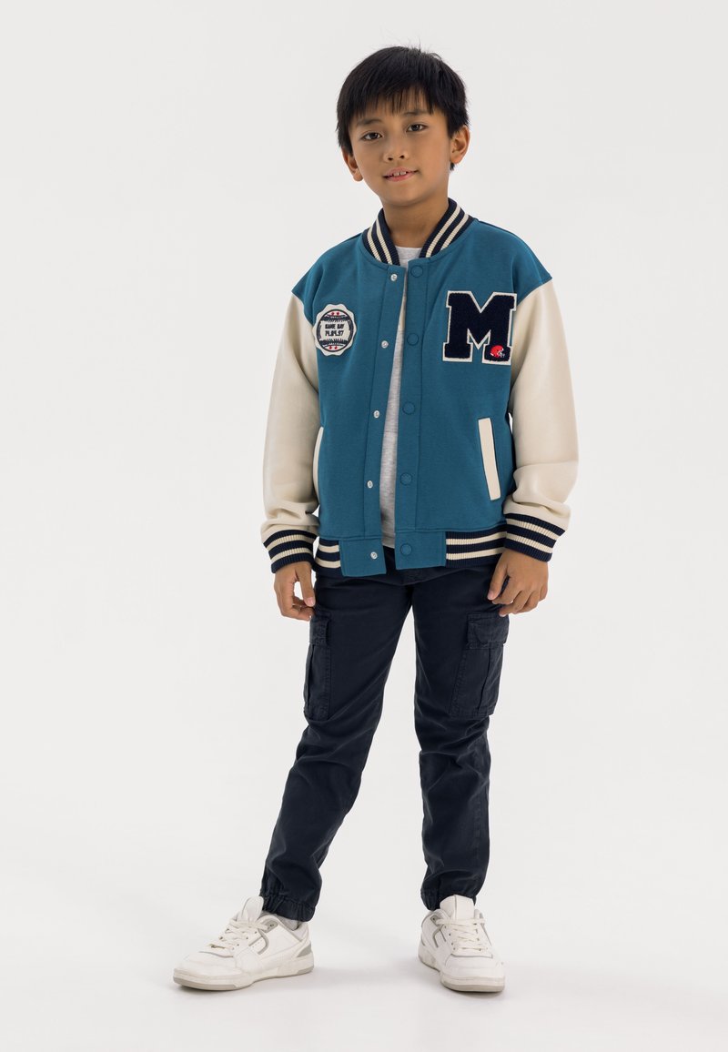 MINOTI - Bomber Jacket - teal off white, Enlarge