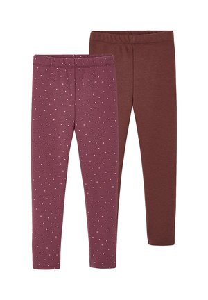Vertbaudet, VERTBAUDET 2ER-PACK LEGGINGS MIT FLEECE-FUTTER MÄDCHEN - Leggings - Trousers - pflaume