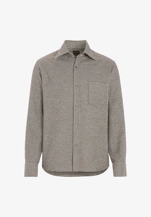 Oscar Jacobson, STRAIGHT FIT CASUAL SPREAD HOUNDSTOOTH - Overhemd - black brown