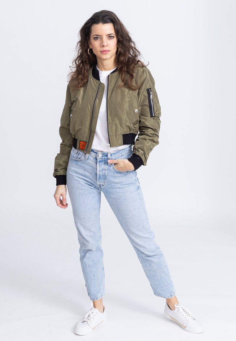 Veste Bombers Femme Taille S Kaki – Marque Pimkie, Doublure Polaire, état Très Bon