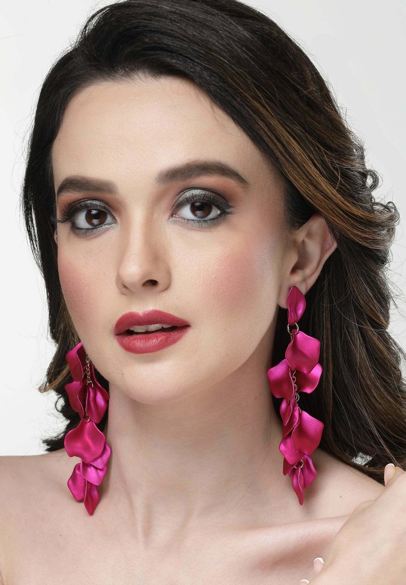 Avant-Garde Paris LUXURY STATEMENT PETALS SHAPE LONG - Ohrringe - pink ...