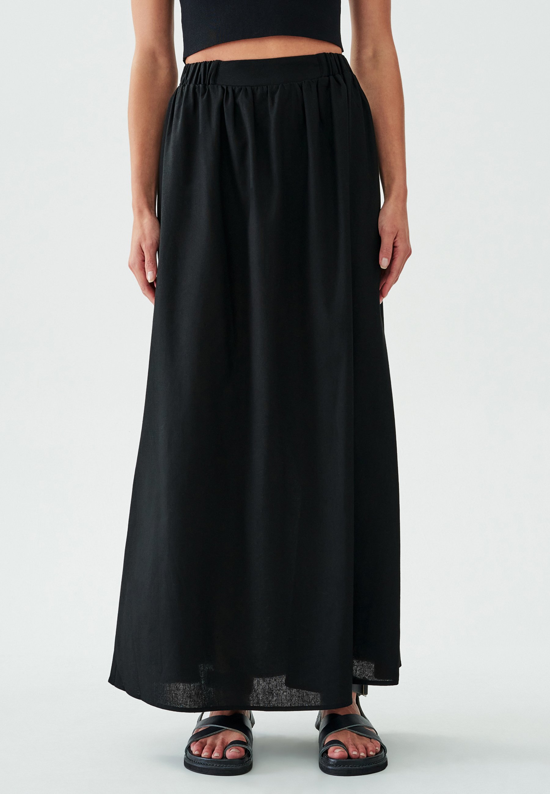 Jupe évasée Kallisté Créations, Coton Marron, Taille 40/42 (M) - Occasion Très Bon état