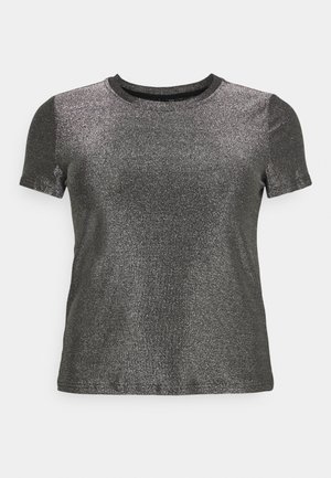 VMADALYN GLITTER - Basic T-shirt - black/silver