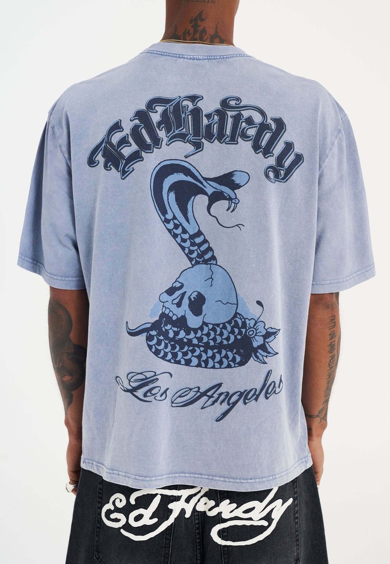 Ed Hardy - Print T-shirt - blue, Enlarge