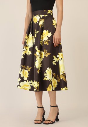 BEDRUCKT - Jupe trapèze - schwarz multicolor