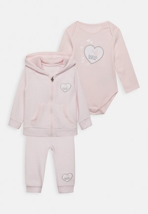 NEWBORN SET UNISEX - Mikina na zip - micro stripe white