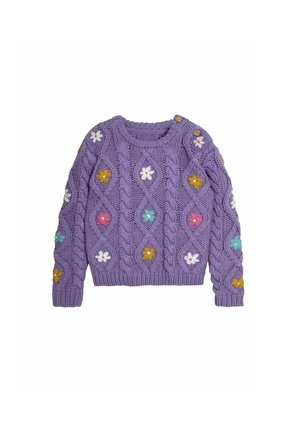 EMBROIDERED FLOWERS - REGULAR FIT - Jumper - lilac