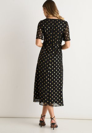alana printed wrap over midi dress AllSaints ALANA DRESS - Maxi dress - spell black/black