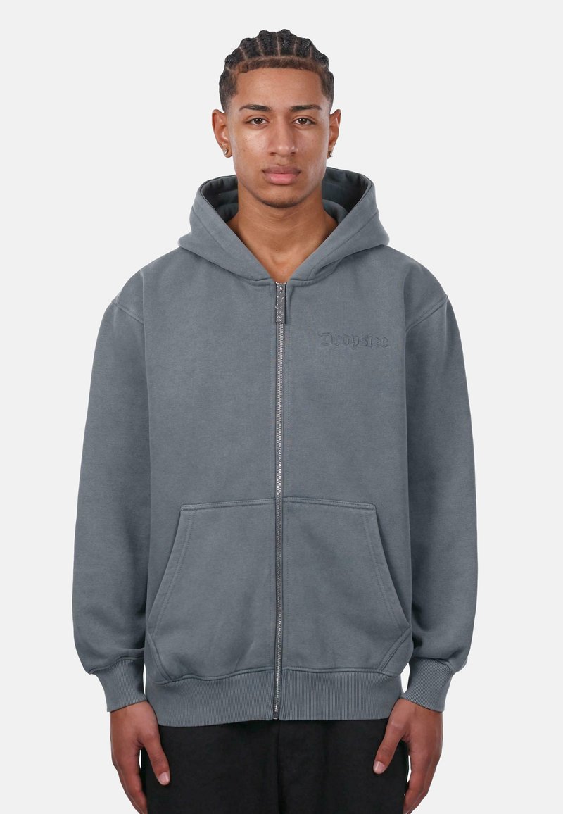 Dropsize Cipzáras pulóver - washed grey