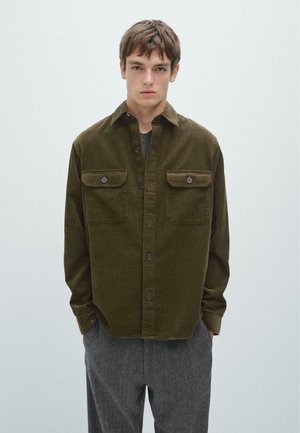 WITH POCKETS - Chemise - mottled dark green