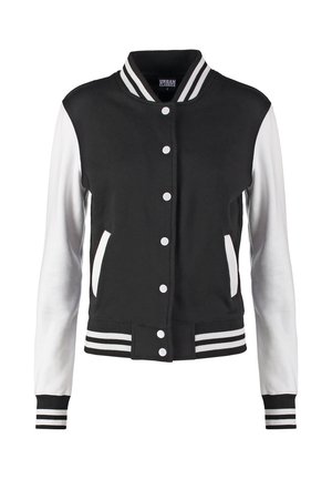 Urban Classics LADIES 2-TONE COLLEGE SWEATJACKET - Geacă bomber - black/white