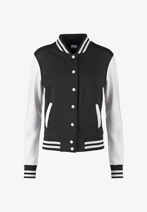 Urban Classics LADIES 2-TONE COLLEGE SWEATJACKET - Geacă bomber - black/white