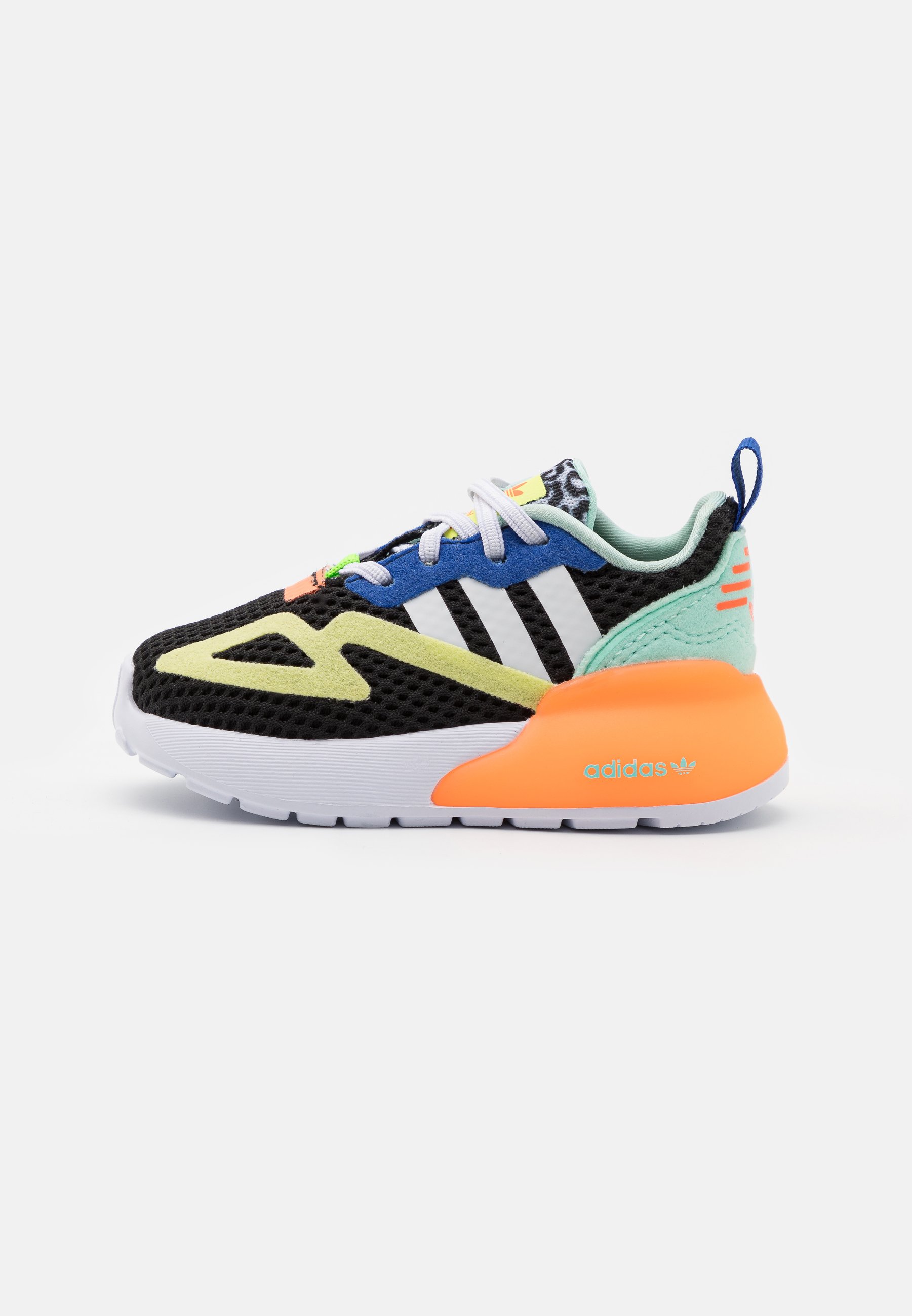 adidas Originals ZX 2K UNISEX - Sneakers laag - core black/footwear white/screaming  orange/Zwart - Zalando.nl