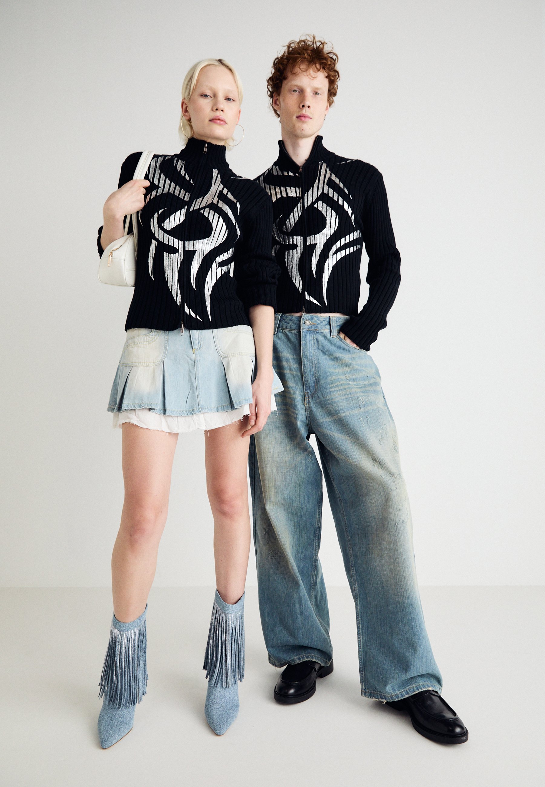 Jaded London TRIBAL DISCHARGE UNISEX - Cardigan - black - Zalando