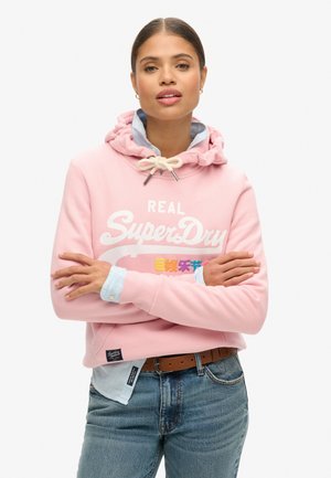 Superdry & Co VINTAGE LOGO - Jersey con capucha - coral blush