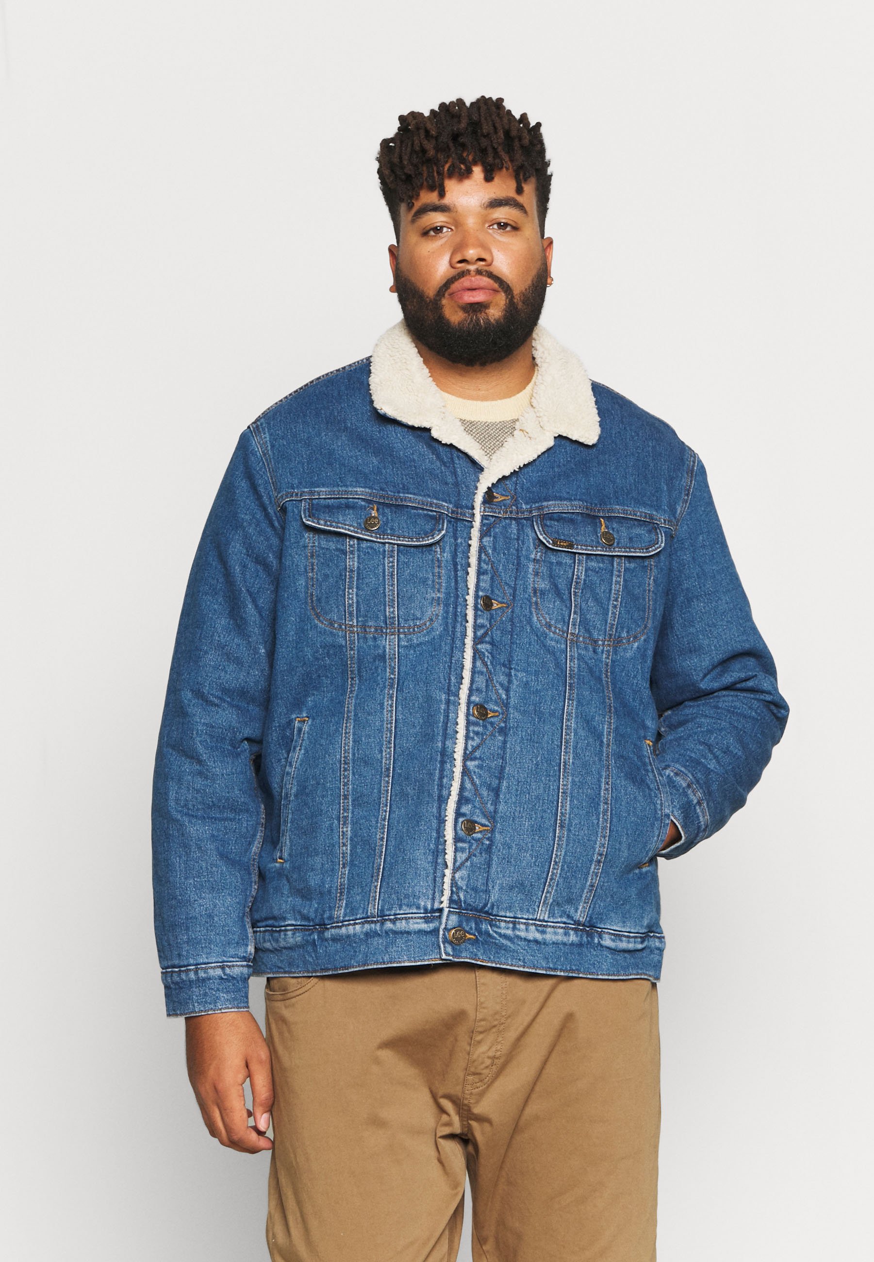fable sherpa trucker/blue denim 