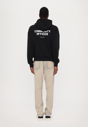 OFFICER PRINTED UNISEX - Felpa con cappuccio - anthracite black