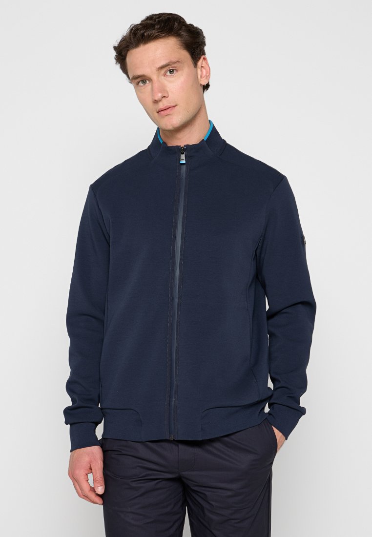 Hackett London Sweater met rits blauw