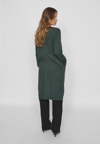 VILA VIRIL LONG CARDIGAN - Adīta jaka - pineneed dark melange