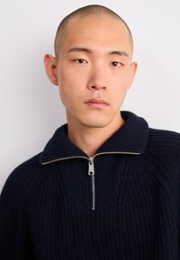 Carhartt WIP MARLON HALF ZIP - Džemper - dark navy