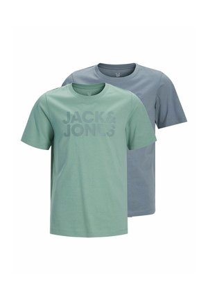 JJECORP LOGO TEE SS CREW NE 2PK NOOS JNR - Triko s potiskem - mineral blue