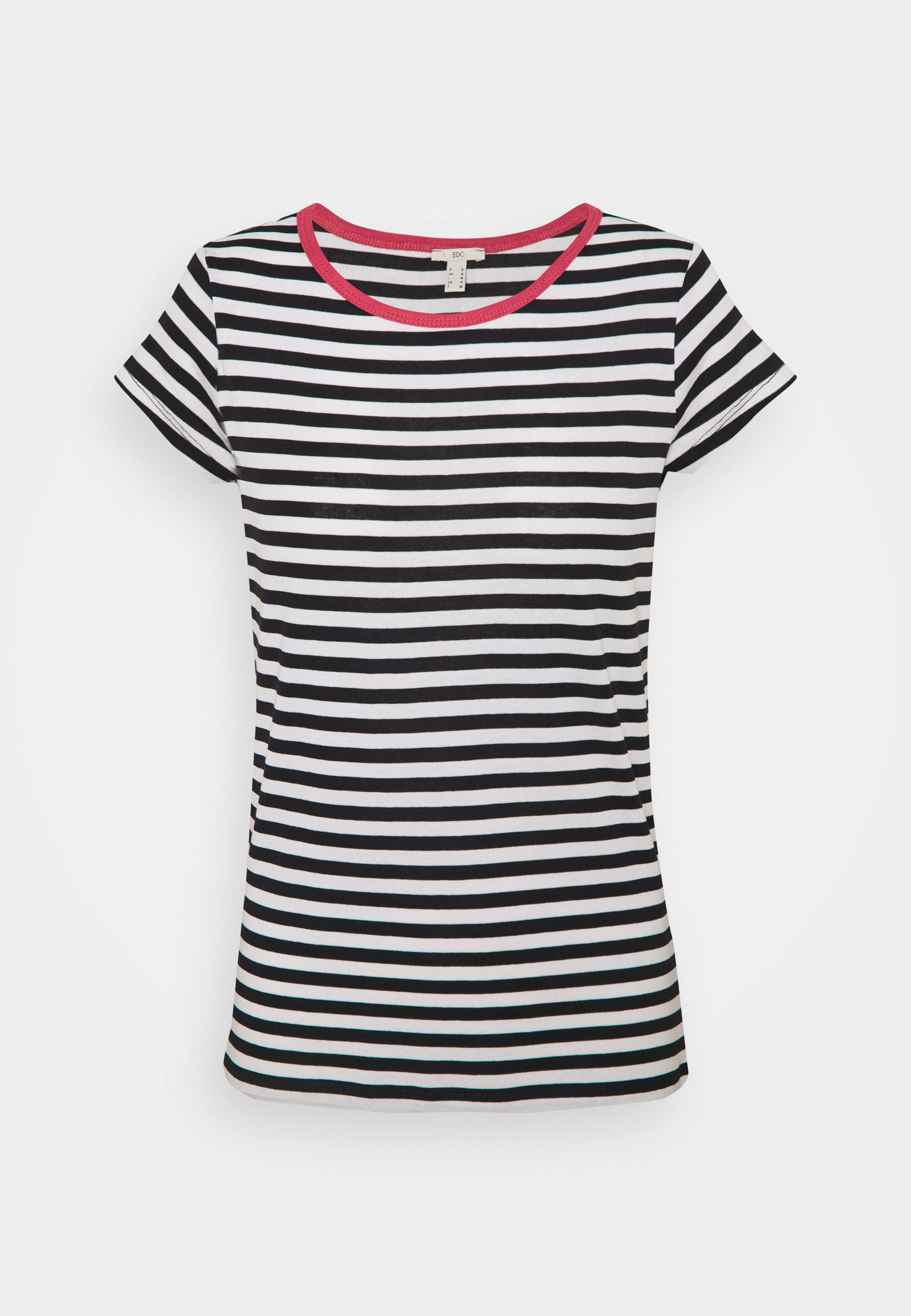 scoop neck striped t shirt