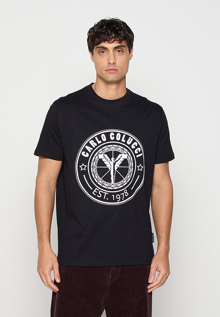 carlo colucci T-shirt print zwart
