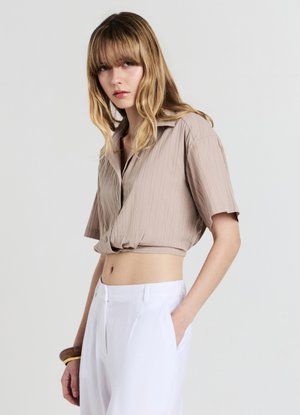Calliope RILIEVO - Camicia - tortora