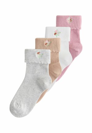 4 PACK - Ponožky - pink grey and cream