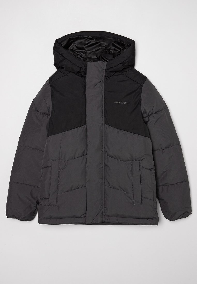 Jack & Jones Junior Winterjas donkergrijs Jack & Jones Junior Winterjas donkergrijs