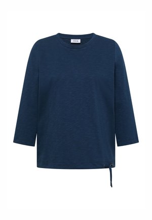 Cecil, 3/4-SLEEVE ROUND-NECK TOP IN A PLAIN COLOUR - T-shirt à manches longues - moonlight blue