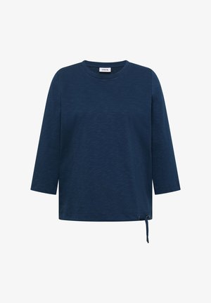Cecil, 3/4-SLEEVE ROUND-NECK TOP IN A PLAIN COLOUR - Longsleeve - moonlight blue
