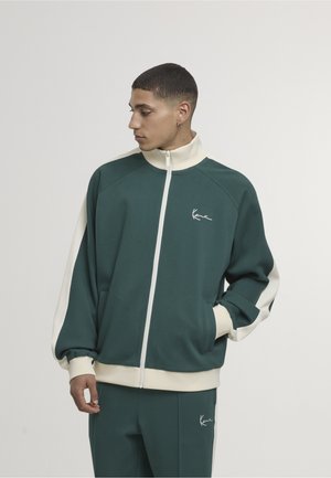 SIGNATURE SIDESTRIPE  - Training jacket - dark green off white