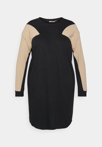 ONLY Carmakoma CARSIV BLOCKIG DRESS - Vestido de malha - black