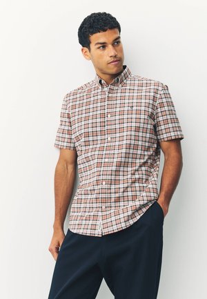 REGULAR FIT  SHORT SLEEVE OXFORD CHECK - Skjorter - neutral