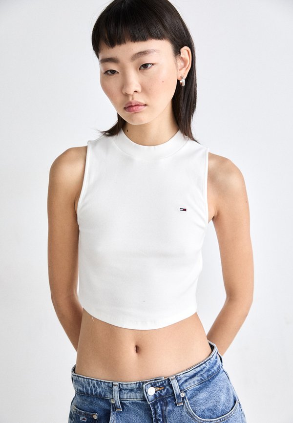 SLIM MOCK NECK - Top - ecru2