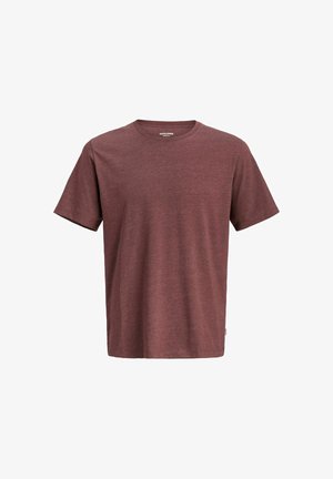Jack & Jones, JJEORGANIC MELANGE TEE SS O-NECK NOOS - T-Shirt basic - bitter chocolate