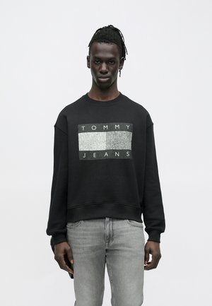 DISTRESSED FLAG CREW - Sudadera - black