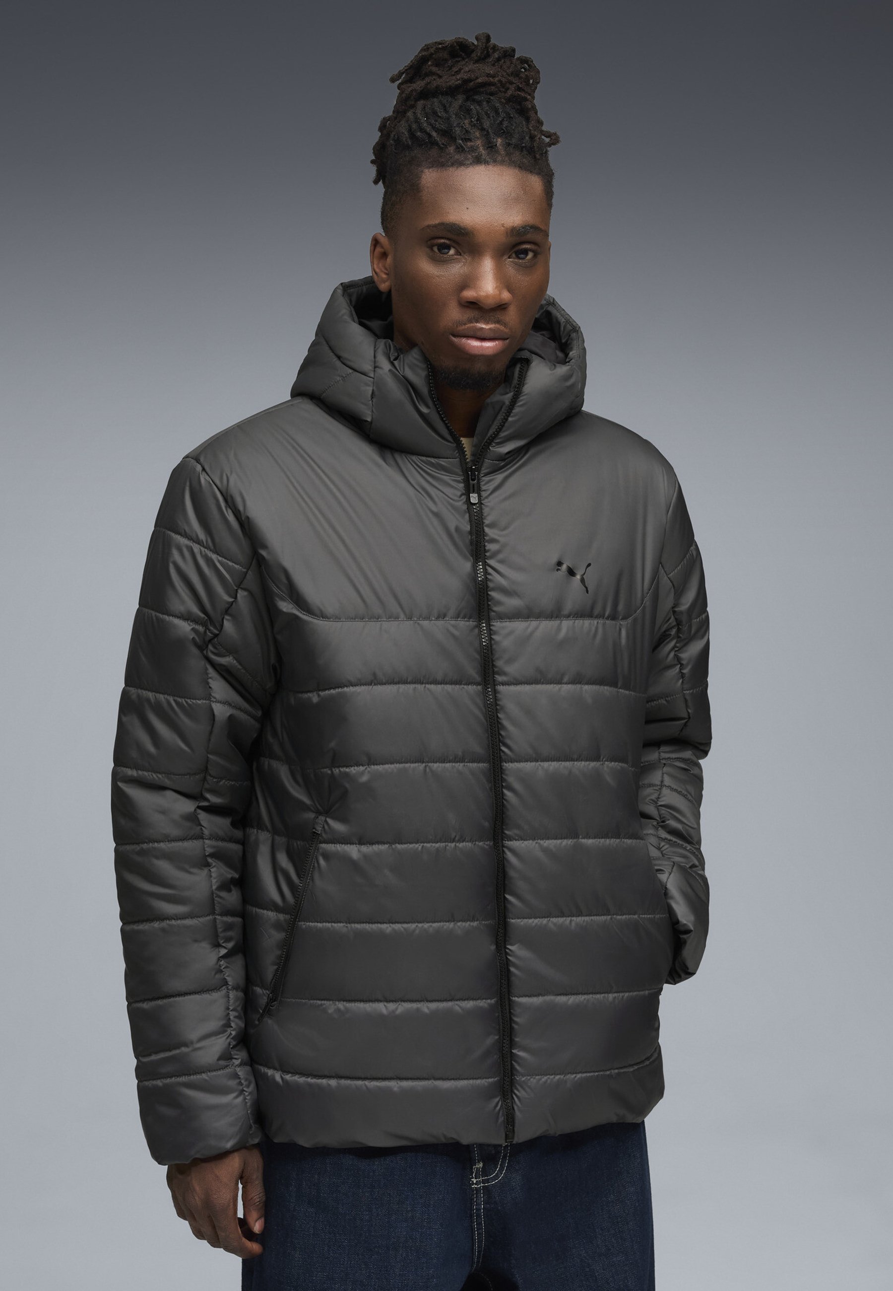 Puma ESSENTIALS WATTIERTE KAPUZEN Winter jacket dusky gray