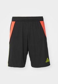 TIRO24 SHORT - Sporta šorti - black/semi solar yellow