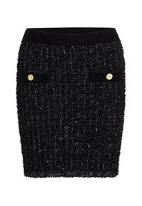 ESSENTIAL BOUCLÉ - Bleistiftrock - black
