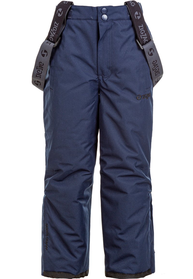 Pantaloni da sci navy realizzati in tessuto resistente, con bretelle regolabili, una texture liscia e orli rinforzati con dettagli del logo del marchio.